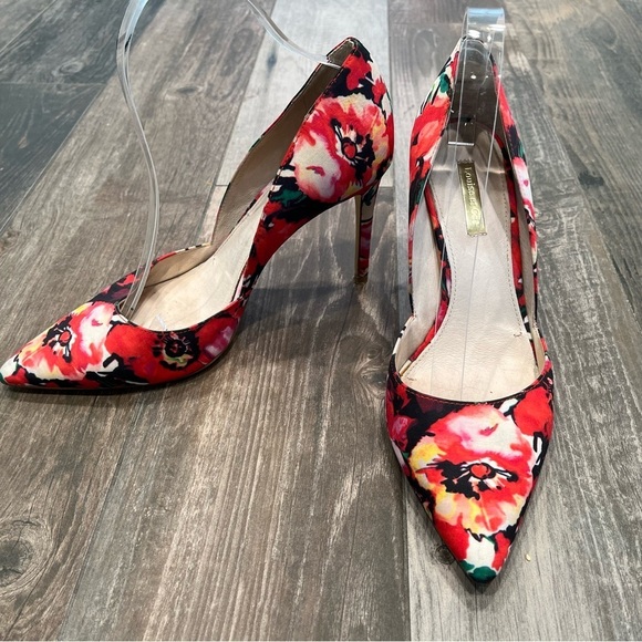 Anthropologie Louise Et Cie Floral D'Orsay Hermosah Pumps Pointed Toe Heel Sz 9 - Picture 3 of 10